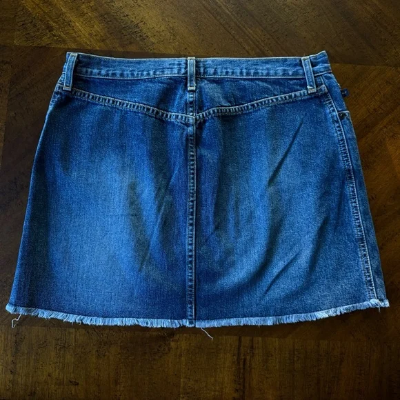 Vintage Abercrombie & Fitch Dark Blue Denim Mini Skirt - Picture 8 of 9